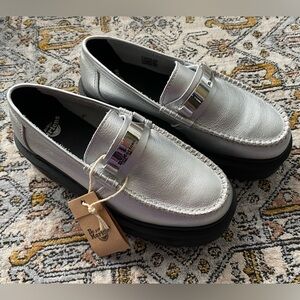 Dr. Martens Silver Penton II Quad Loafers